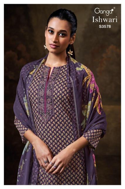 Ganga ishwari 3578 Dress materials wholesale in kolkata