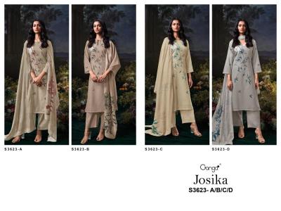Ganga josika 3623 Unstitched dress material wholesale in Delhi