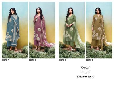 Ganga kalani 3679 Wholesale dress materials in India