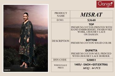 Ganga misrat 3640 Dress material wholesale distributors