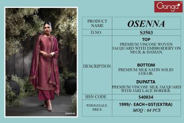 Ganga osenna 3503 Surat dress material wholesale price