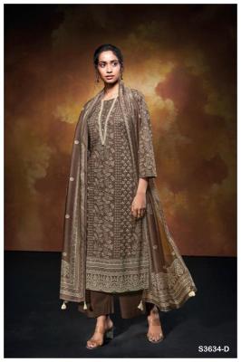 Ganga xara 3634 cotton printed Dress materials wholesale market