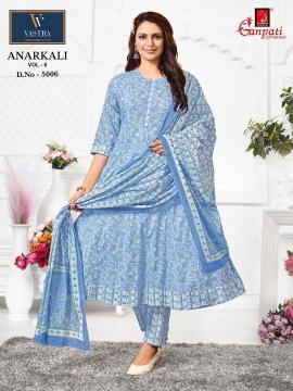 Ganpati anarkali vol-5 Cotton Kurti Wholesale Market in Surat