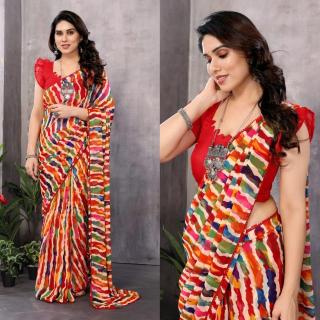 GC ready to wear printed georgette Surat saree wholesale price