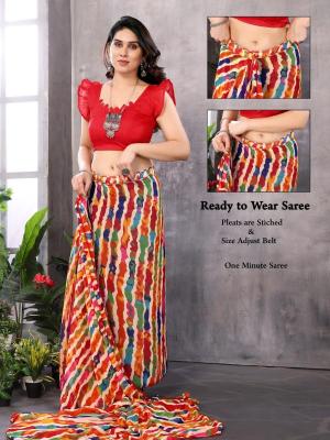 GC ready to wear printed georgette Surat saree wholesale price