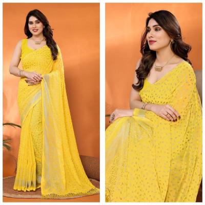 GC soft georgette Saree materials suppliers