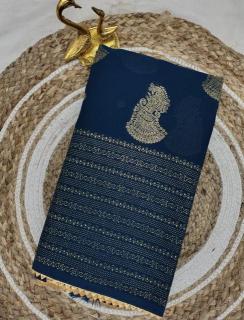 GC soft georgette with foil work Bulk saree suppliers in India