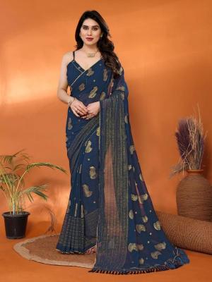 GC soft georgette with foil work Bulk saree suppliers in India