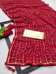 GC soft georgette with foil work Indian saree wholesale market