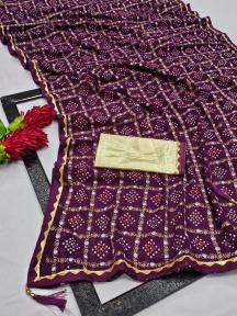 GC soft georgette with foil work Indian saree wholesale market