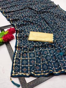 GC soft georgette with foil work Indian saree wholesale market