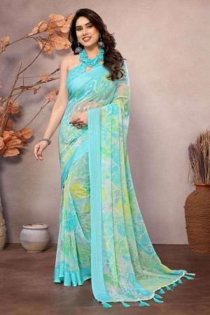 GC soft grorgette patta Saree exporters in Mumbai