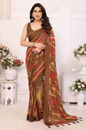 GC soft grorgette patta Saree exporters in Mumbai