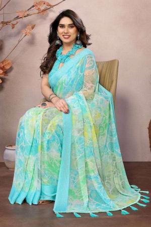 GC soft grorgette patta Saree exporters in Mumbai