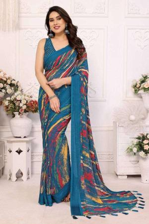 GC soft grorgette patta Saree exporters in Mumbai
