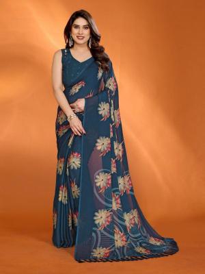 GC soft moss silk printed Silk sarees wholesale in India