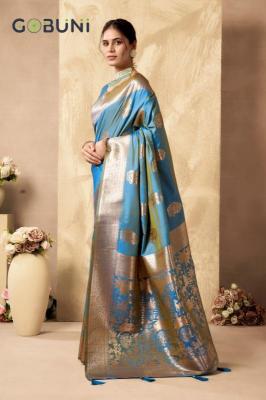 Gobuni sabyasachi rich silk pallu Fancy sarees wholesale in Surat