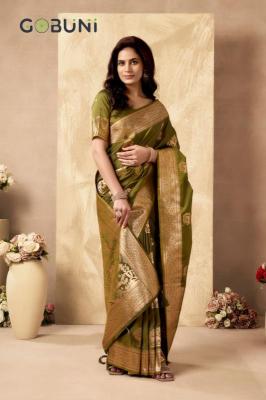 Gobuni sabyasachi rich silk pallu Fancy sarees wholesale in Surat