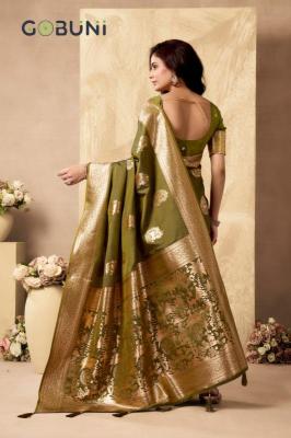 Gobuni sabyasachi rich silk pallu Fancy sarees wholesale in Surat