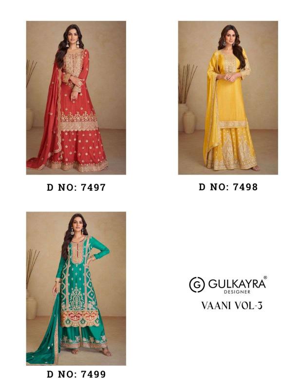 Gulkayra designer vaani vol 3 Salwar kameez wholesale supplier
