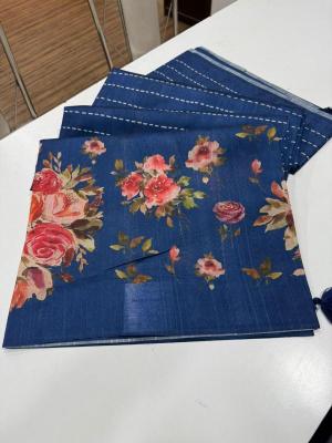 Indeed digital print Floral Printed sarees for boutique