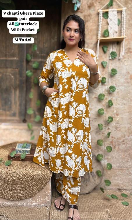 Jaipuri cotton coord set Latest Kurti designs in Gujarat