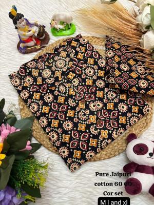 K k jaipuri cotton coord set Casual Kurti Wholesalers in Surat