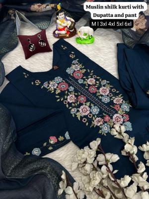 K k presents diable muslin Surat Kurti Suppliers for Boutiques