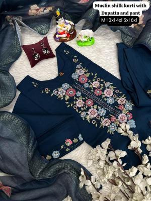 K k presents diable muslin Surat Kurti Suppliers for Boutiques