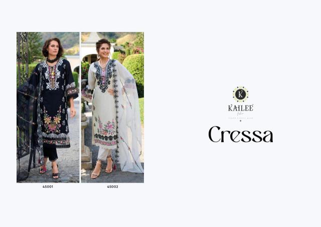 Kailee fashion black nd white cressa Kurti manufacturers in Ahmedabad