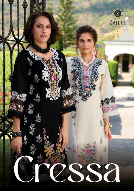 Kailee fashion black nd white cressa Kurti manufacturers in Ahmedabad