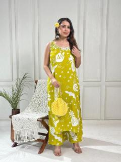 Karma rayon aline coord set indian long kurti design