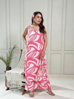 Karma rayon aline coord set indian long kurti design