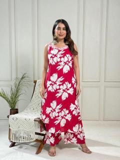 Karma rayon aline coord set indian long kurti design