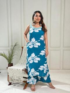 Karma rayon aline coord set indian long kurti design