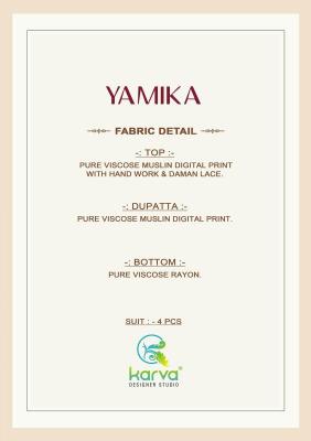 Karva designer studio yamika Dress material wholesalers in Gujarat