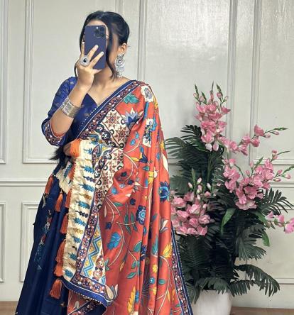 KASMINA Tussar Silk Custom lehenga choli suppliers in India