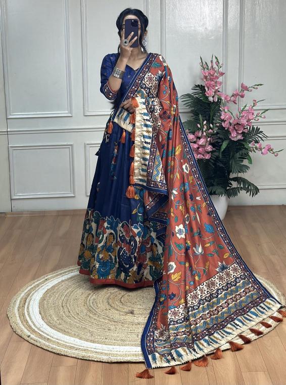 KASMINA Tussar Silk Custom lehenga choli suppliers in India