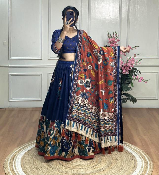 KASMINA Tussar Silk Custom lehenga choli suppliers in India
