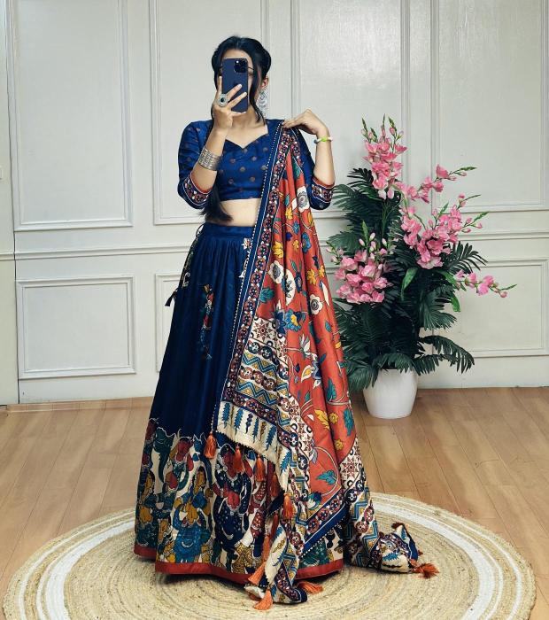 KASMINA Tussar Silk Custom lehenga choli suppliers in India