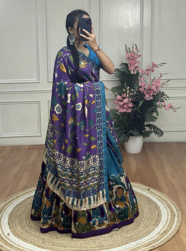 KASMINA Tussar Silk Custom lehenga choli suppliers in India