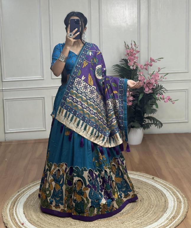 KASMINA Tussar Silk Custom lehenga choli suppliers in India