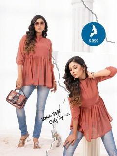 Kaya kurti white field indian style kurti tops