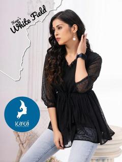 Kaya kurti white field indian style kurti tops
