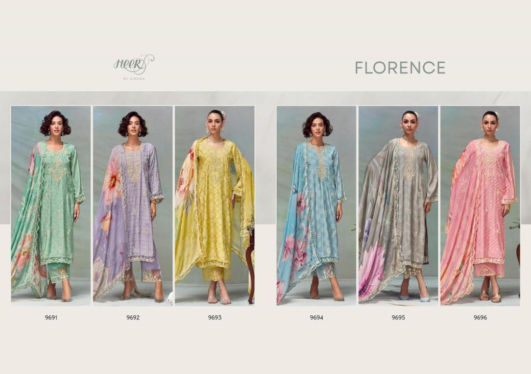 Kimora heer florance - 213 Dress material suppliers in Ahmedabad