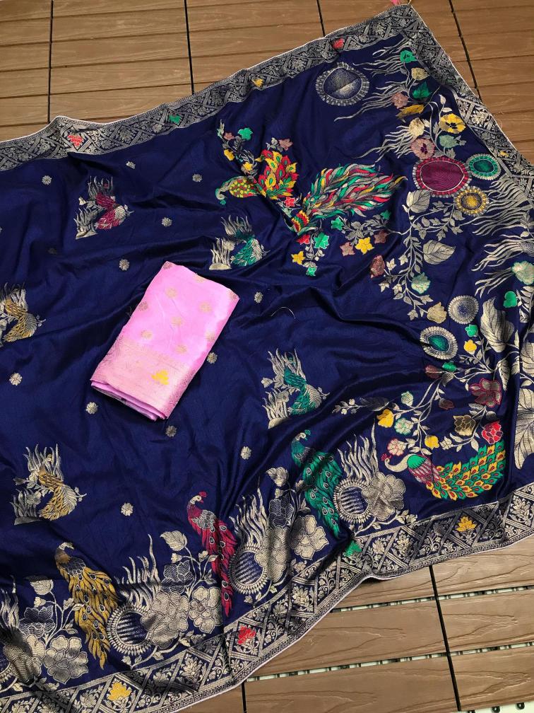 Komal-vol-3 banarasi khadi Designer sarees in Mumbai