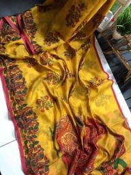 Linen digital print Bulk saree suppliers in surat