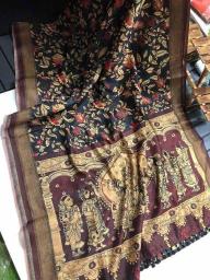 Linen digital print Bulk saree suppliers in surat