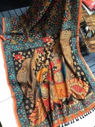 Linen digital print Bulk saree suppliers in surat