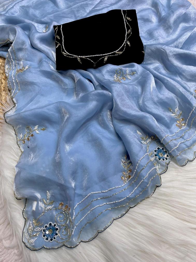 Mahaveer silks beautiful soft fendi satin Indian saree wholesale